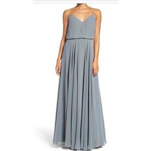 Jenny Yoo Bridesmaid Dress Inesse mineral gray size 26